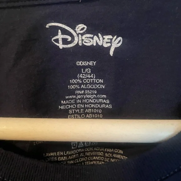 Disney Blue T-Shirt with Blue Graphic Mickey Donald goofy Sz large - Picture 3 of 6